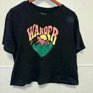 “Wander” 
Pretty Rebel Graphic T-Shirt Black Pink L